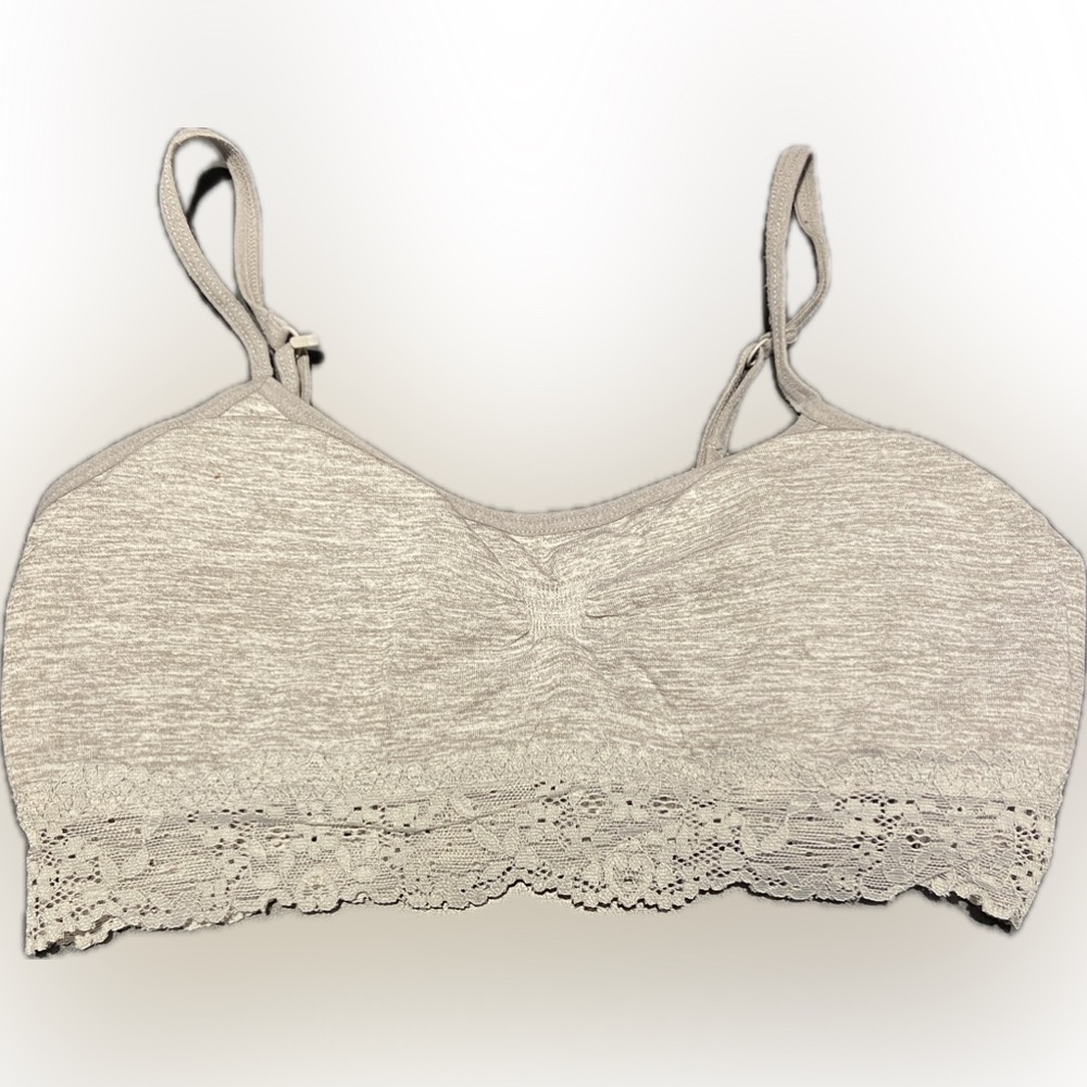 Flirtitude bralette size small heather grey